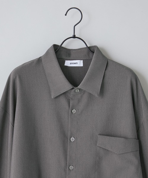 anown（アノン）の「2wayスリーブレギュラーカラーシャツ【ファッションインフルエンサーKuma×anown限定コラボ】（シャツ/ブラウス・メンズ・アイボリー/チャコール/ネイビー/ブラウン・S/M）」の9枚目の写真