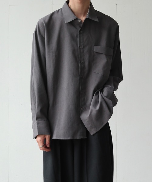 anown（アノン）の「2wayスリーブレギュラーカラーシャツ【ファッションインフルエンサーKuma×anown限定コラボ】（シャツ/ブラウス・メンズ・アイボリー/チャコール/ネイビー/ブラウン・S/M）」の17枚目の写真