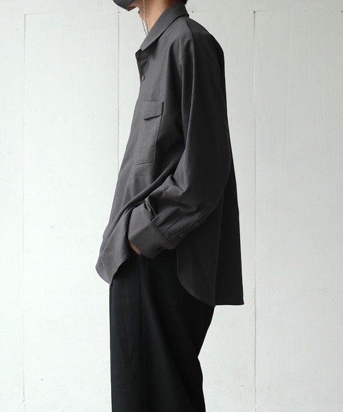 anown（アノン）の「2wayスリーブレギュラーカラーシャツ【ファッションインフルエンサーKuma×anown限定コラボ】（シャツ/ブラウス・メンズ・アイボリー/チャコール/ネイビー/ブラウン・S/M）」の20枚目の写真