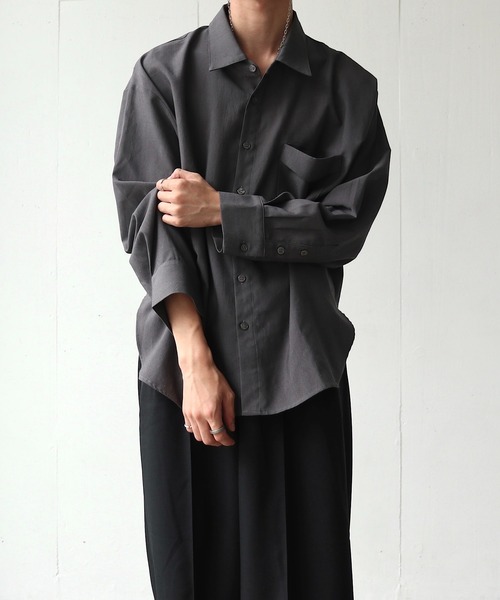 anown（アノン）の「2wayスリーブレギュラーカラーシャツ【ファッションインフルエンサーKuma×anown限定コラボ】（シャツ/ブラウス・メンズ・アイボリー/チャコール/ネイビー/ブラウン・S/M）」の18枚目の写真