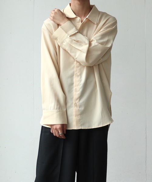 anown（アノン）の「2wayスリーブレギュラーカラーシャツ【ファッションインフルエンサーKuma×anown限定コラボ】（シャツ/ブラウス・メンズ・アイボリー/チャコール/ネイビー/ブラウン・S/M）」の14枚目の写真