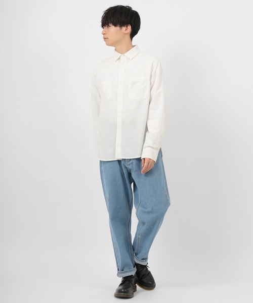 make a ray!(メイク ア レイ!)の「ダンガリー ベーシック ワークシャツ/レギュラーカラー 長袖シャツ(シャツ/ブラウス・メンズ・ホワイト/ネイビー/ブルー・M/L/XL)」の17枚目の写真