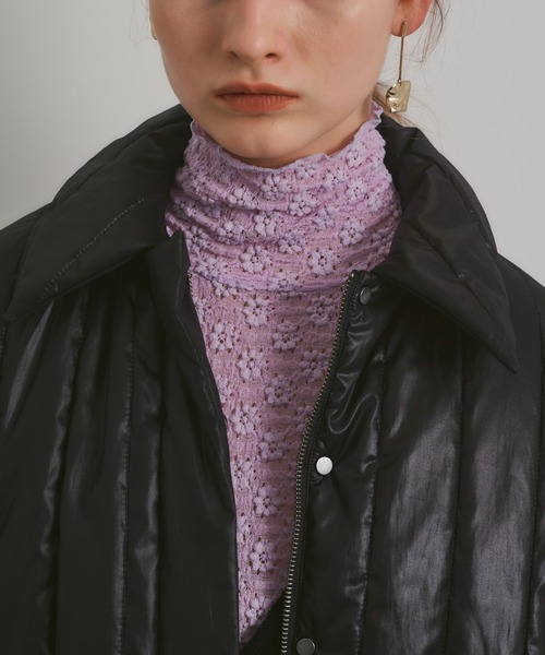 PUBLIC TOKYO(パブリックトウキョウ)の「パデッドキルトショートコート(ダウンジャケット/コート・レディース・ブラック/ベージュ・FREE)」の19枚目の写真