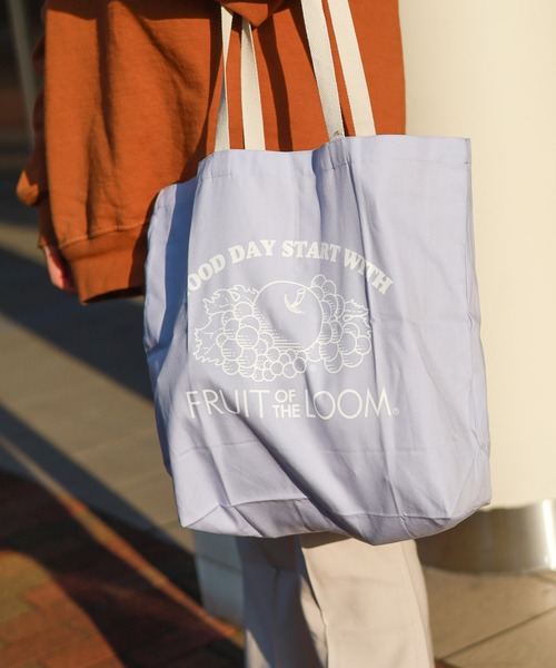 FRUIT OF THE LOOM（フルーツオブザルーム）の「【78】【FRUIT OF THE LOOM】BRAIDED CORD TOTE BAG（トートバッグ・レディース・ライトブルー/オフホワイト/ピンク/イエロー/オレンジ/ライトグリーン/ライトパープル・FREE）」の4枚目の写真
