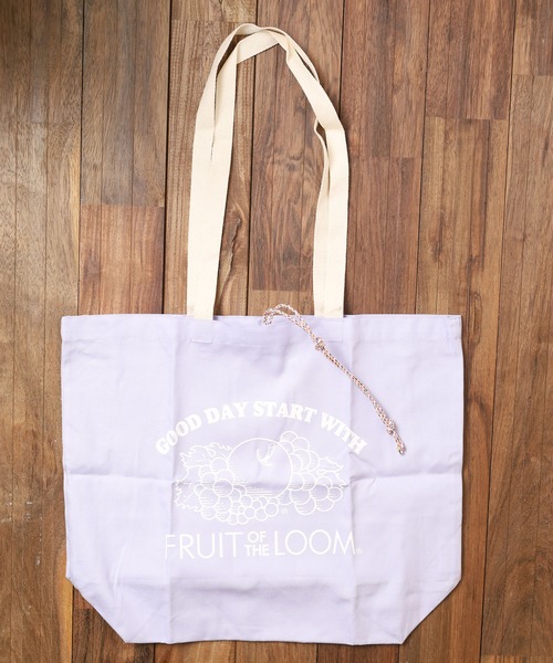 FRUIT OF THE LOOM（フルーツオブザルーム）の「【78】【FRUIT OF THE LOOM】BRAIDED CORD TOTE BAG（トートバッグ・レディース・ライトブルー/オフホワイト/ピンク/イエロー/オレンジ/ライトグリーン/ライトパープル・FREE）」の19枚目の写真
