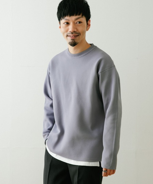 ITEMS URBANRESEARCH(アイテムズ アーバンリサーチ)の「ウォッシャブルエアリークルーニットアンサンブル(セットアイテム)(ニット/セーター・メンズ・グリーン/ブラック/ベージュ/ブルー・LARGE/MEDIUM)」の4枚目の写真