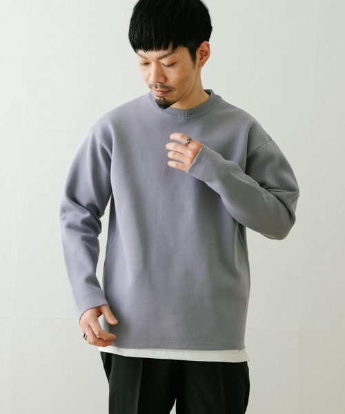 ITEMS URBANRESEARCH(アイテムズ アーバンリサーチ)の「ウォッシャブルエアリークルーニットアンサンブル(セットアイテム)(ニット/セーター・メンズ・グリーン/ブラック/ベージュ/ブルー・LARGE/MEDIUM)」の9枚目の写真