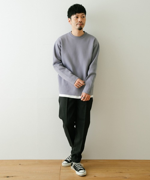 ITEMS URBANRESEARCH(アイテムズ アーバンリサーチ)の「ウォッシャブルエアリークルーニットアンサンブル(セットアイテム)(ニット/セーター・メンズ・グリーン/ブラック/ベージュ/ブルー・LARGE/MEDIUM)」の15枚目の写真