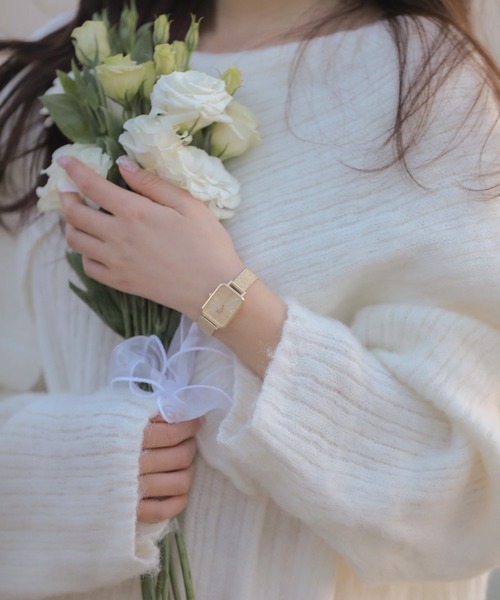 Daniel Wellington（ダニエルウェリントン）の「QUADRO PRESSED UNITONE 20x26mm（アナログ腕時計・レディース・シルバー/ピンクゴールド/イエローゴールド・ONE SIZE）」の19枚目の写真