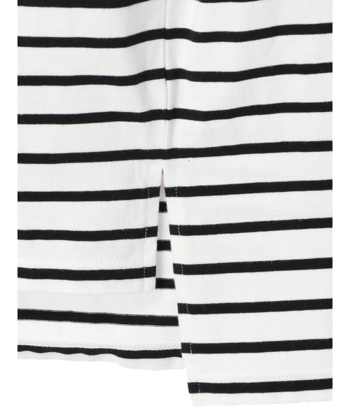 earth music&ecology(アースミュージックアンドエコロジー)の「ボーダーフードプルオーバー*(パーカー・レディース・ブラック/ライム/モカ・FREE)」の21枚目の写真