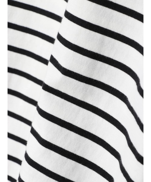 earth music&ecology(アースミュージックアンドエコロジー)の「ボーダーフードプルオーバー*(パーカー・レディース・ブラック/ライム/モカ・FREE)」の22枚目の写真