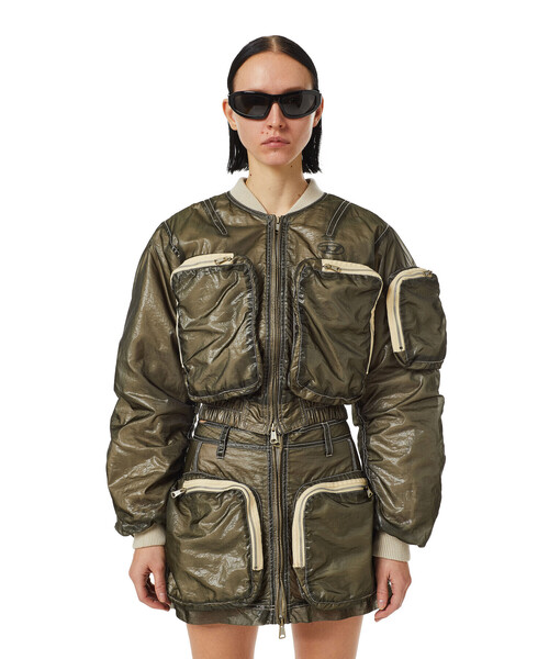 DIESEL（ディーゼル）の「レディース ブルゾン ジャケット ショート丈　3Dポケット（ブルゾン・レディース・カーキ・SMALL/MEDIUM/LARGE/X-SMALL）」の22枚目の写真