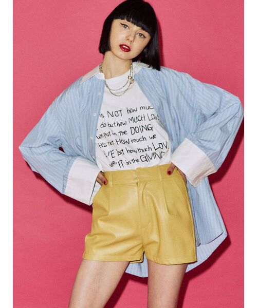 jouetie（ジュエティ）の「ワイドスリーブルーズシャツ（シャツ/ブラウス・レディース・オフホワイト/グリーン/その他1/その他2/ブルー/ピンク・MEDIUM）」の3枚目の写真