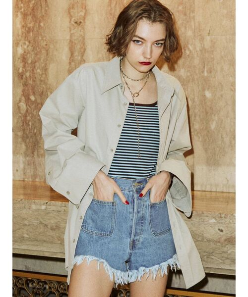 jouetie（ジュエティ）の「ワイドスリーブルーズシャツ（シャツ/ブラウス・レディース・オフホワイト/グリーン/その他1/その他2/ブルー/ピンク・MEDIUM）」の10枚目の写真