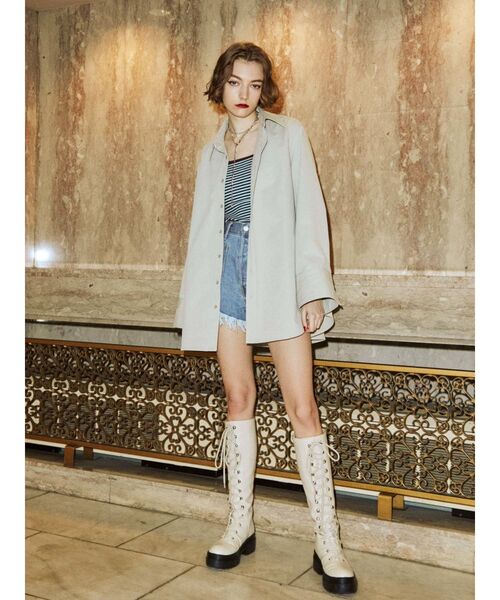 jouetie（ジュエティ）の「ワイドスリーブルーズシャツ（シャツ/ブラウス・レディース・オフホワイト/グリーン/その他1/その他2/ブルー/ピンク・MEDIUM）」の19枚目の写真