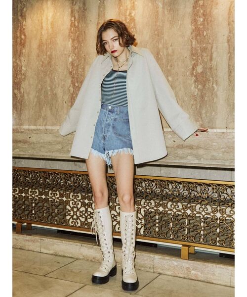 jouetie（ジュエティ）の「ワイドスリーブルーズシャツ（シャツ/ブラウス・レディース・オフホワイト/グリーン/その他1/その他2/ブルー/ピンク・MEDIUM）」の22枚目の写真