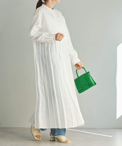 DISCOAT（ディスコート）の「【WEB限定】プリーツワンピ（シャツワンピース・レディース・ホワイト/チャコールグレー/ブラック・FREE）」の10枚目の写真