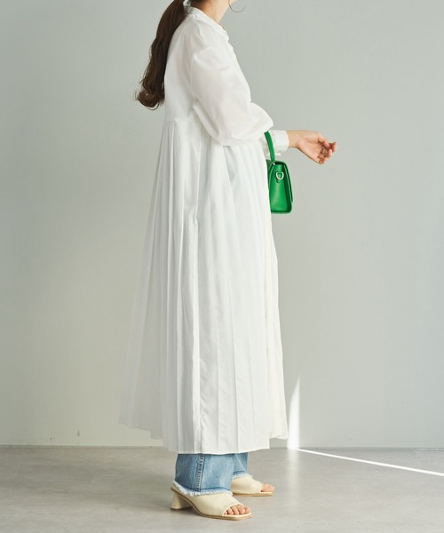 DISCOAT（ディスコート）の「【WEB限定】プリーツワンピ（シャツワンピース・レディース・ホワイト/チャコールグレー/ブラック・FREE）」の18枚目の写真