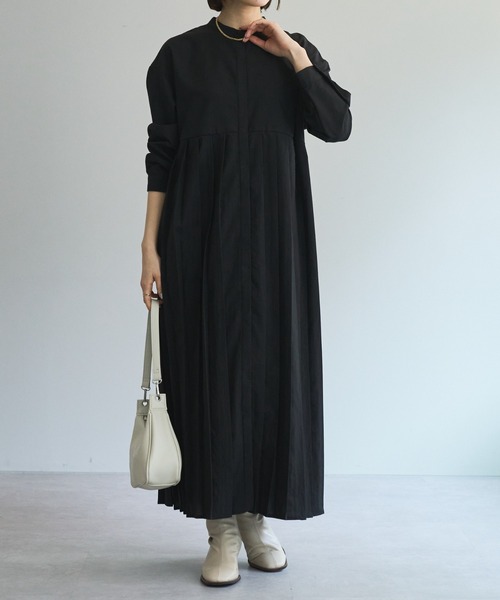 DISCOAT（ディスコート）の「【WEB限定】プリーツワンピ（シャツワンピース・レディース・ホワイト/チャコールグレー/ブラック・FREE）」の5枚目の写真