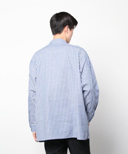 BROKEN BASE（ブロークンベース）の「フィッシャーマンシャツ（シャツ/ブラウス・メンズ・ブルー/ベージュ・MEDIUM/LARGE）」の4枚目の写真