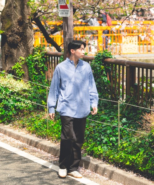 BROKEN BASE（ブロークンベース）の「フィッシャーマンシャツ（シャツ/ブラウス・メンズ・ブルー/ベージュ・MEDIUM/LARGE）」の20枚目の写真