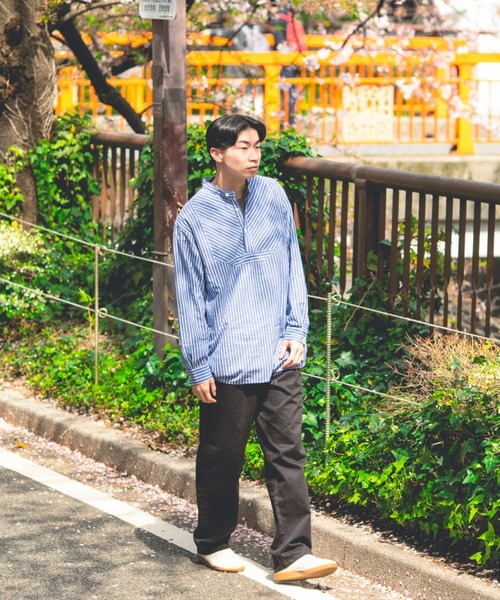 BROKEN BASE（ブロークンベース）の「フィッシャーマンシャツ（シャツ/ブラウス・メンズ・ブルー/ベージュ・MEDIUM/LARGE）」の19枚目の写真