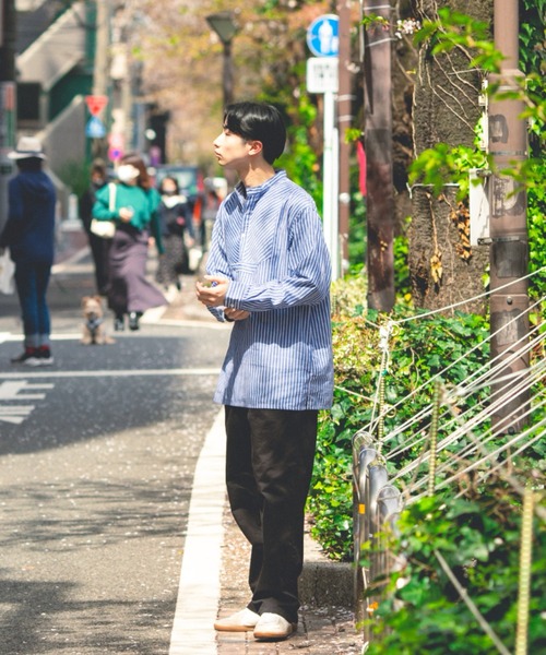 BROKEN BASE（ブロークンベース）の「フィッシャーマンシャツ（シャツ/ブラウス・メンズ・ブルー/ベージュ・MEDIUM/LARGE）」の18枚目の写真