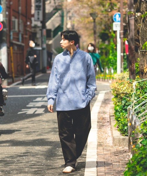 BROKEN BASE（ブロークンベース）の「フィッシャーマンシャツ（シャツ/ブラウス・メンズ・ブルー/ベージュ・MEDIUM/LARGE）」の17枚目の写真