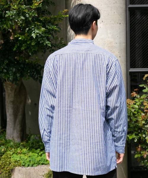 BROKEN BASE（ブロークンベース）の「フィッシャーマンシャツ（シャツ/ブラウス・メンズ・ブルー/ベージュ・MEDIUM/LARGE）」の10枚目の写真