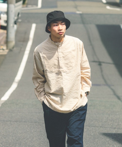 BROKEN BASE（ブロークンベース）の「フィッシャーマンシャツ（シャツ/ブラウス・メンズ・ブルー/ベージュ・MEDIUM/LARGE）」の22枚目の写真