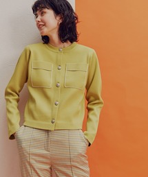 N.（N. Natural Beauty Basic） | ◆シルバーボタンポケットニットカーディガン(カーディガン/ボレロ)