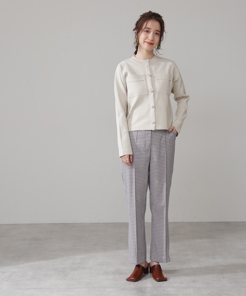 N.（N. Natural Beauty Basic）（エヌエヌナチュラルビューティーベーシック）の「◆シルバーボタンポケットニットカーディガン（カーディガン/ボレロ・レディース・イエロー/クリーム・MEDIUM）」の5枚目の写真