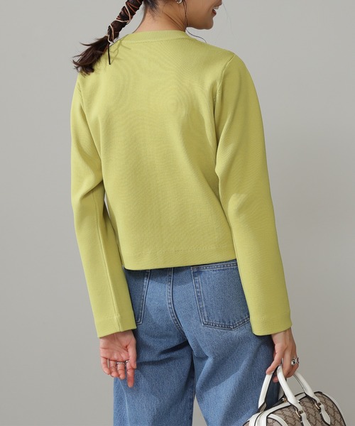 N.（N. Natural Beauty Basic）（エヌエヌナチュラルビューティーベーシック）の「◆シルバーボタンポケットニットカーディガン（カーディガン/ボレロ・レディース・イエロー/クリーム・MEDIUM）」の13枚目の写真