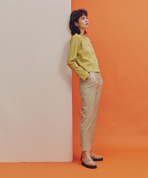 N.（N. Natural Beauty Basic）（エヌエヌナチュラルビューティーベーシック）の「◆シルバーボタンポケットニットカーディガン（カーディガン/ボレロ・レディース・イエロー/クリーム・MEDIUM）」の6枚目の写真