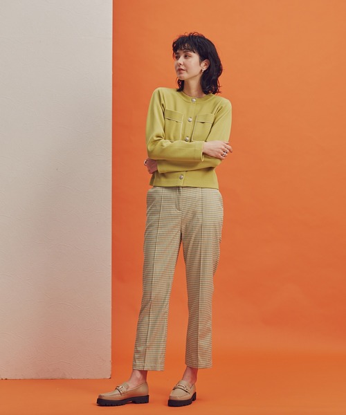 N.（N. Natural Beauty Basic）（エヌエヌナチュラルビューティーベーシック）の「◆シルバーボタンポケットニットカーディガン（カーディガン/ボレロ・レディース・イエロー/クリーム・MEDIUM）」の7枚目の写真