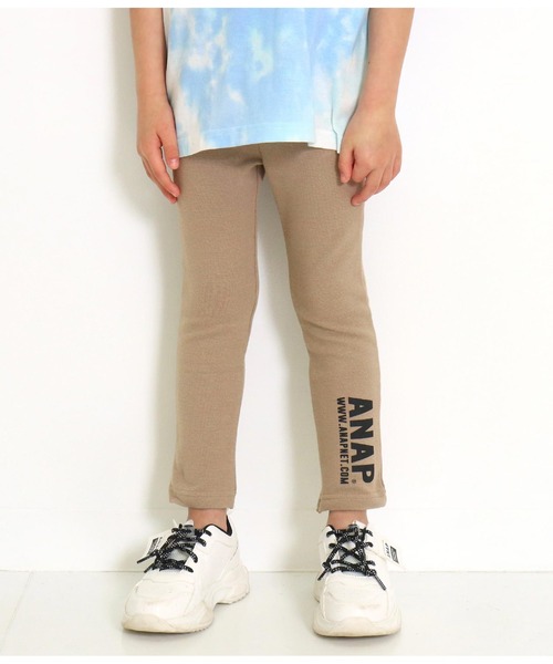 ANAP kids(アナップキッズ)の「スーパーストレッチパンツ(レギンス/スパッツ・キッズ・ブラック/ラベンダー/サックスブルー/ベージュ/グレー・110cm/120cm/130cm/100cm)」の4枚目の写真