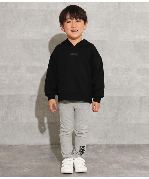 ANAP kids(アナップキッズ)の「スーパーストレッチパンツ(レギンス/スパッツ・キッズ・ブラック/ラベンダー/サックスブルー/ベージュ/グレー・110cm/120cm/130cm/100cm)」の11枚目の写真