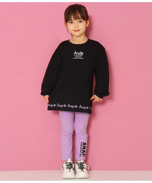 ANAP kids(アナップキッズ)の「スーパーストレッチパンツ(レギンス/スパッツ・キッズ・ブラック/ラベンダー/サックスブルー/ベージュ/グレー・110cm/120cm/130cm/100cm)」の17枚目の写真