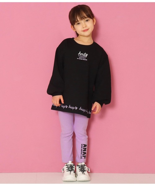 ANAP kids(アナップキッズ)の「スーパーストレッチパンツ(レギンス/スパッツ・キッズ・ブラック/ラベンダー/サックスブルー/ベージュ/グレー・110cm/120cm/130cm/100cm)」の19枚目の写真