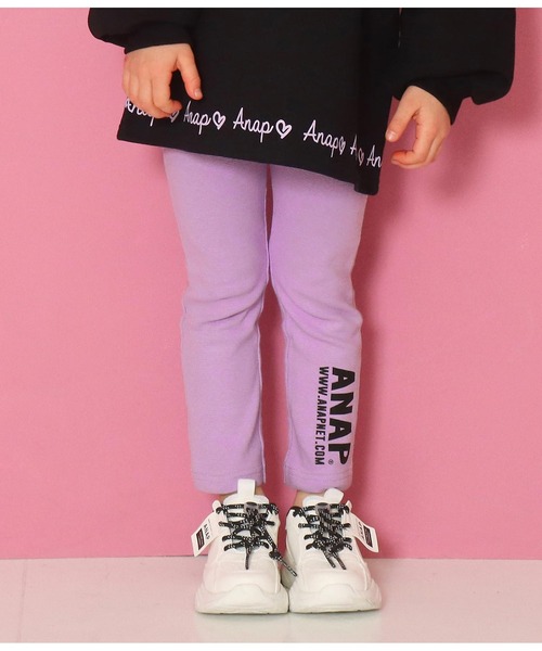 ANAP kids(アナップキッズ)の「スーパーストレッチパンツ(レギンス/スパッツ・キッズ・ブラック/ラベンダー/サックスブルー/ベージュ/グレー・110cm/120cm/130cm/100cm)」の7枚目の写真