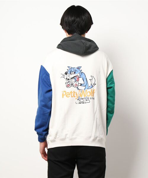 VENCEEXCHANGE（ヴァンスエクスチェンジ）の「裏毛バックプリント配色カラーパーカー　　オーバーサイズ/スウェット/PK/クレイジーパターン（パーカー・メンズ・チャコールグレー/オフホワイト/ブルー/コーラル/その他31・L/M）」の11枚目の写真