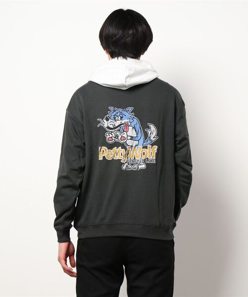 VENCEEXCHANGE（ヴァンスエクスチェンジ）の「裏毛バックプリント配色カラーパーカー　　オーバーサイズ/スウェット/PK/クレイジーパターン（パーカー・メンズ・チャコールグレー/オフホワイト/ブルー/コーラル/その他31・L/M）」の10枚目の写真