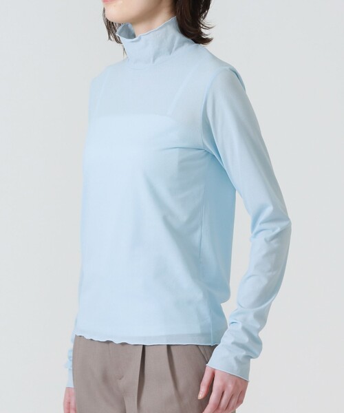 LOVELESS（ラブレス）の「ハイネック シアートップス（その他トップス・レディース・ロイヤルブルー/オフホワイト/ブラック/ライトグリーン/ペールイエロー/ダークパープル・36）」の10枚目の写真