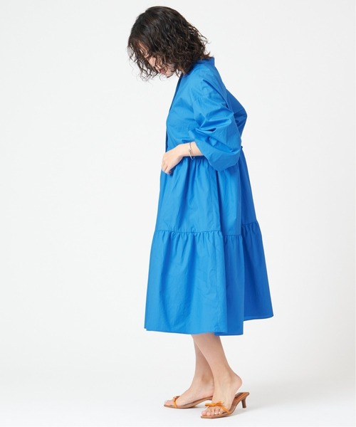 U by SPICK&SPAN(ユーバイスピックアンドスパン)の「ティアード ミディドレス◆(ワンピース・レディース・ホワイト/ブラック/サックスブルー・FREE)」の12枚目の写真