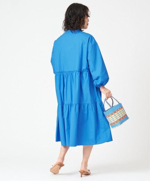 U by SPICK&SPAN(ユーバイスピックアンドスパン)の「ティアード ミディドレス◆(ワンピース・レディース・ホワイト/ブラック/サックスブルー・FREE)」の13枚目の写真