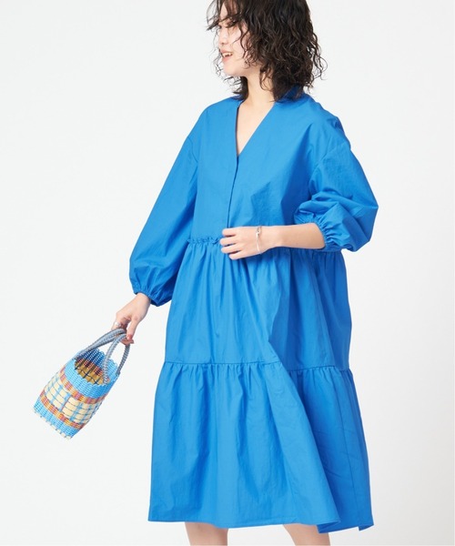 U by SPICK&SPAN(ユーバイスピックアンドスパン)の「ティアード ミディドレス◆(ワンピース・レディース・ホワイト/ブラック/サックスブルー・FREE)」の15枚目の写真