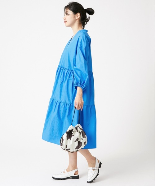 U by SPICK&SPAN(ユーバイスピックアンドスパン)の「ティアード ミディドレス◆(ワンピース・レディース・ホワイト/ブラック/サックスブルー・FREE)」の19枚目の写真