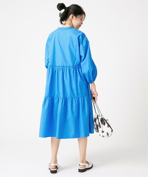 U by SPICK&SPAN(ユーバイスピックアンドスパン)の「ティアード ミディドレス◆(ワンピース・レディース・ホワイト/ブラック/サックスブルー・FREE)」の20枚目の写真