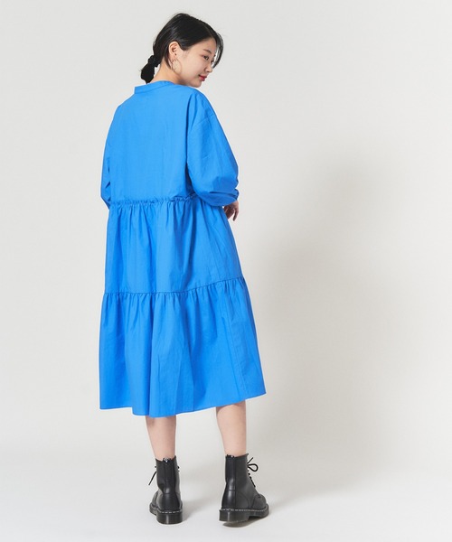 U by SPICK&SPAN(ユーバイスピックアンドスパン)の「ティアード ミディドレス◆(ワンピース・レディース・ホワイト/ブラック/サックスブルー・FREE)」の6枚目の写真