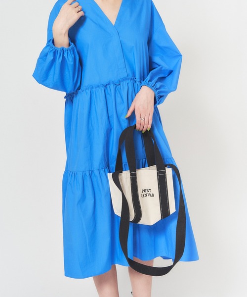 U by SPICK&SPAN(ユーバイスピックアンドスパン)の「ティアード ミディドレス◆(ワンピース・レディース・ホワイト/ブラック/サックスブルー・FREE)」の7枚目の写真